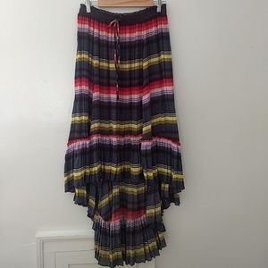 Free People flowy hi-low maxi skirt, size small.